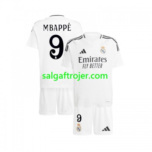 Real Madrid Kylian Mbappé 9 Fodboldtrøjer Børn Hjemmebanesæt 2024/25 Kort ærmer Real Madrid Kylian Mbappé 9 Fodboldtrøjer Børn Hjemmebanesæt 2024/25 Kort ærmer
